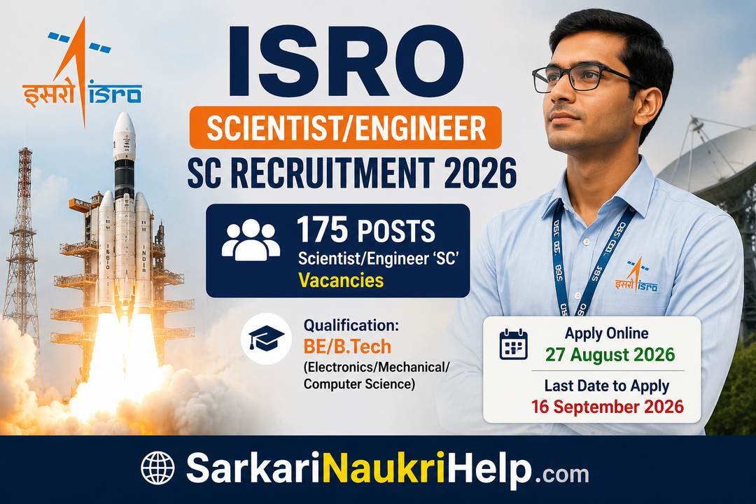 ISRO Scientist/Engineer SC Recruitment 2026