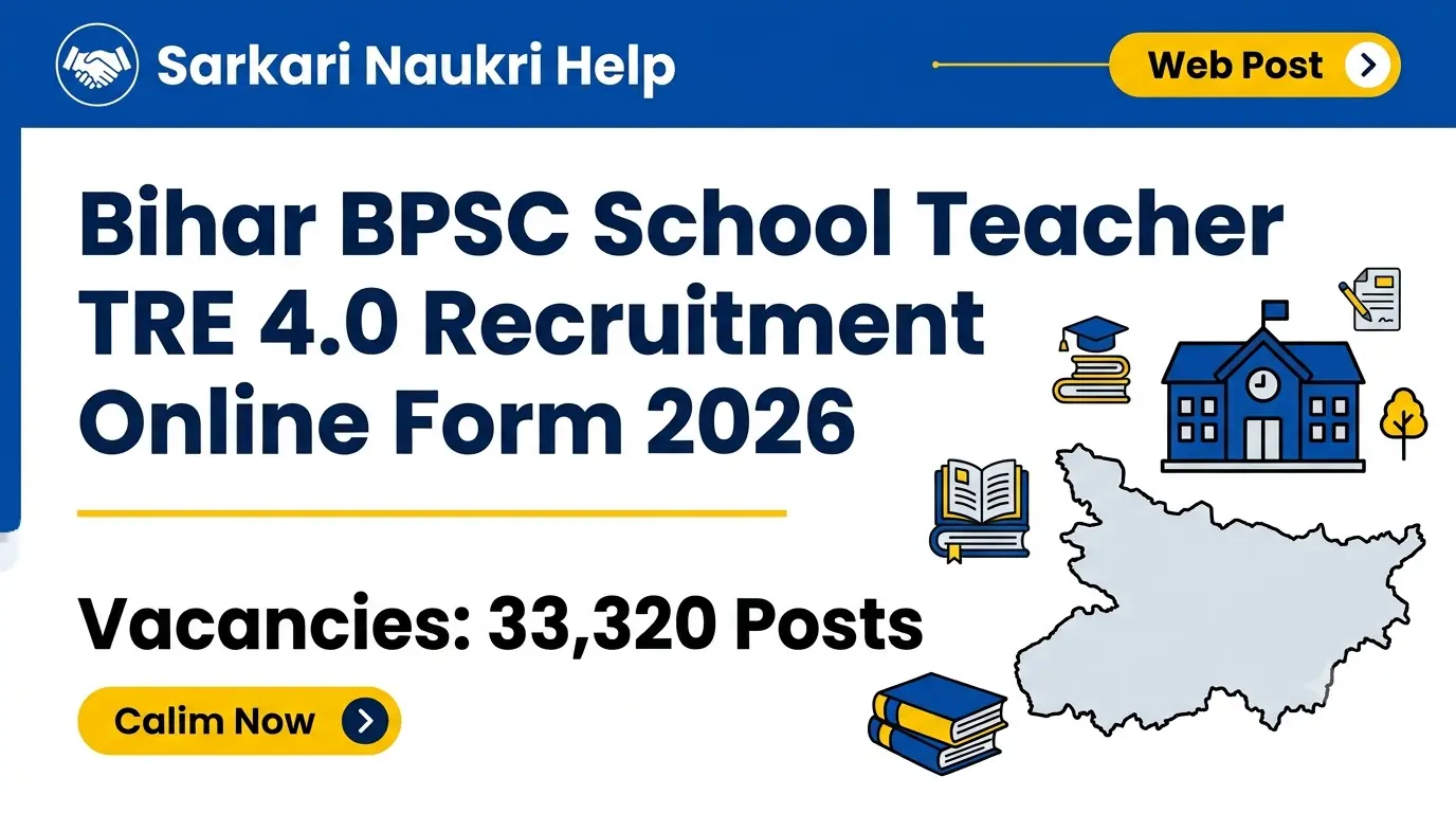 Bihar BPSC School Teacher TRE 4.0 Online Form 2026