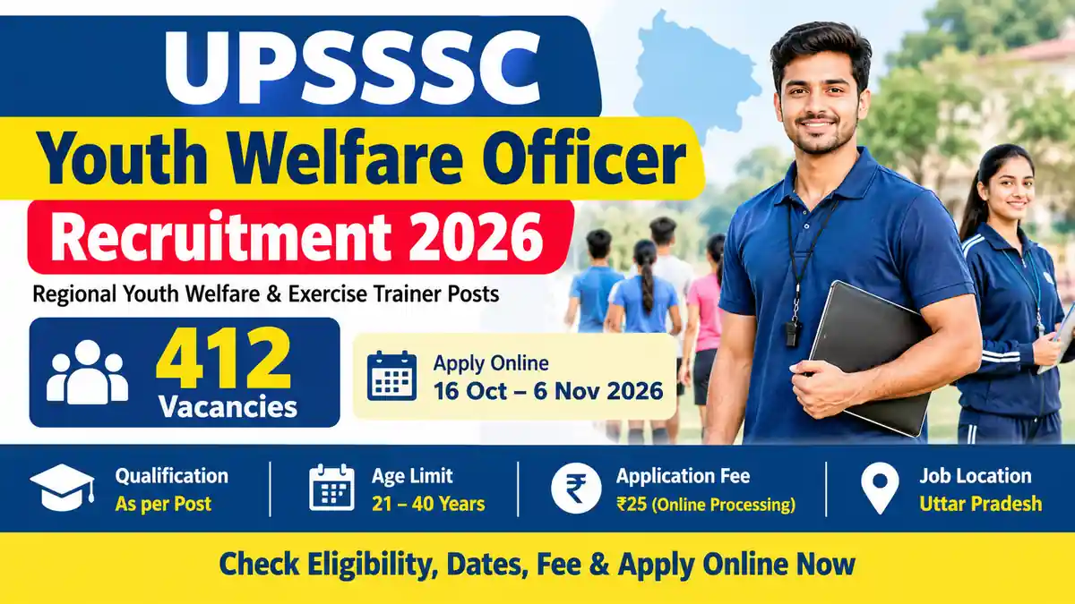 UPSSSC Youth Welfare Officer Recruitment 2026 1 UPSSSC Youth Welfare Officer Recruitment 2026
